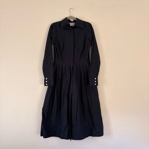 Room 502 Classic Zoe Blue Indigo Cotton Shirtdress with Pockets